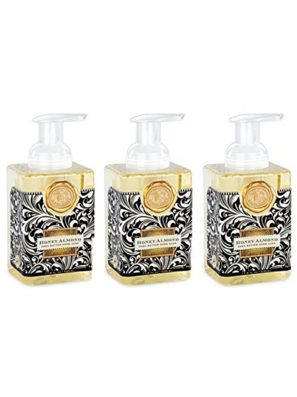 Honey Almond Foaming Hand Soap & Dispenser Set - Luxurious Moisturizing Cleanser